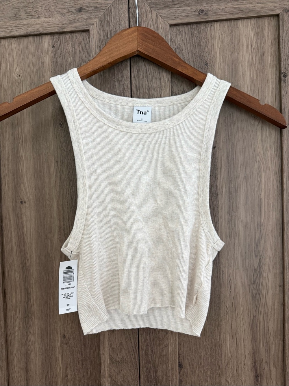 NWT ARITZIA TNA Ribbed Cropped Tank Top SMALL